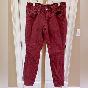 Burgundy Lucky skinny Jeans size 26